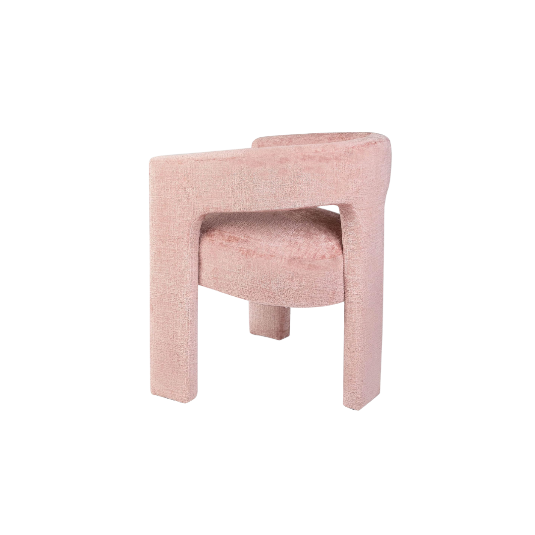 Sculpted Pink Accent Chair