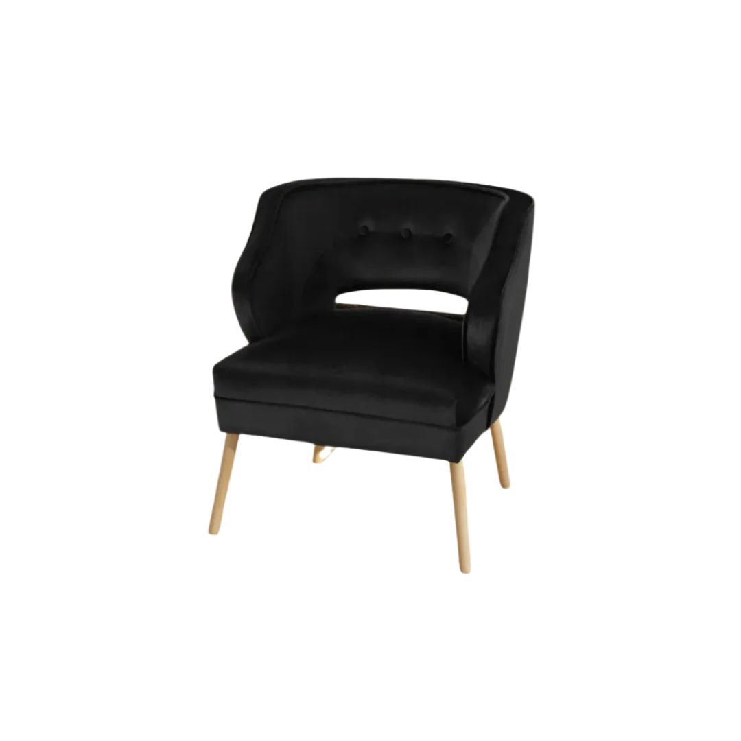 Black Cutout Accent Chair