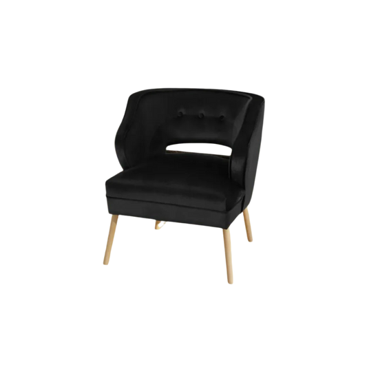 Black Cutout Accent Chair