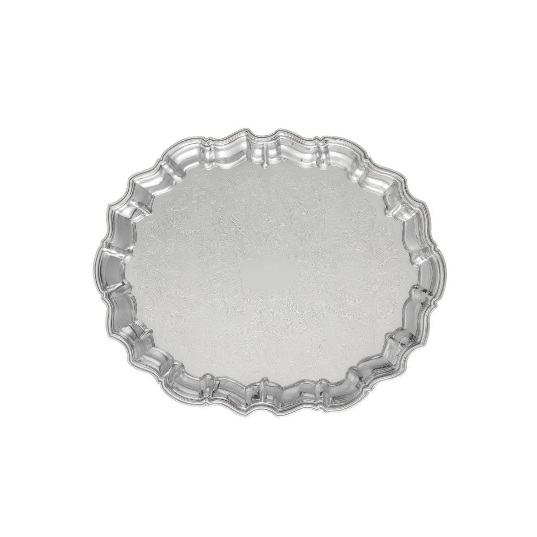 18" Grand Whimsical Silver Tray