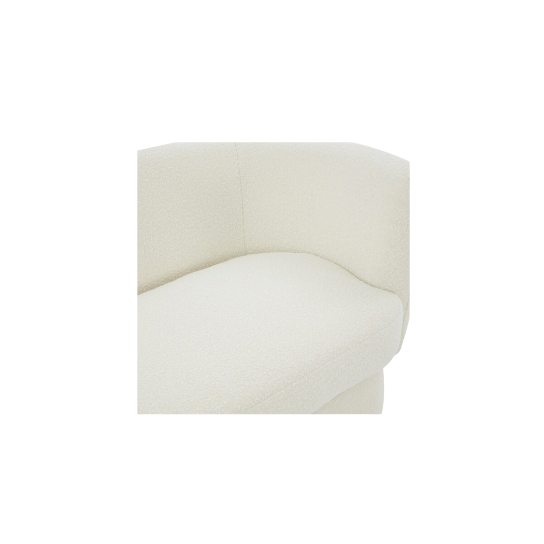 Curved Boucle Sofa