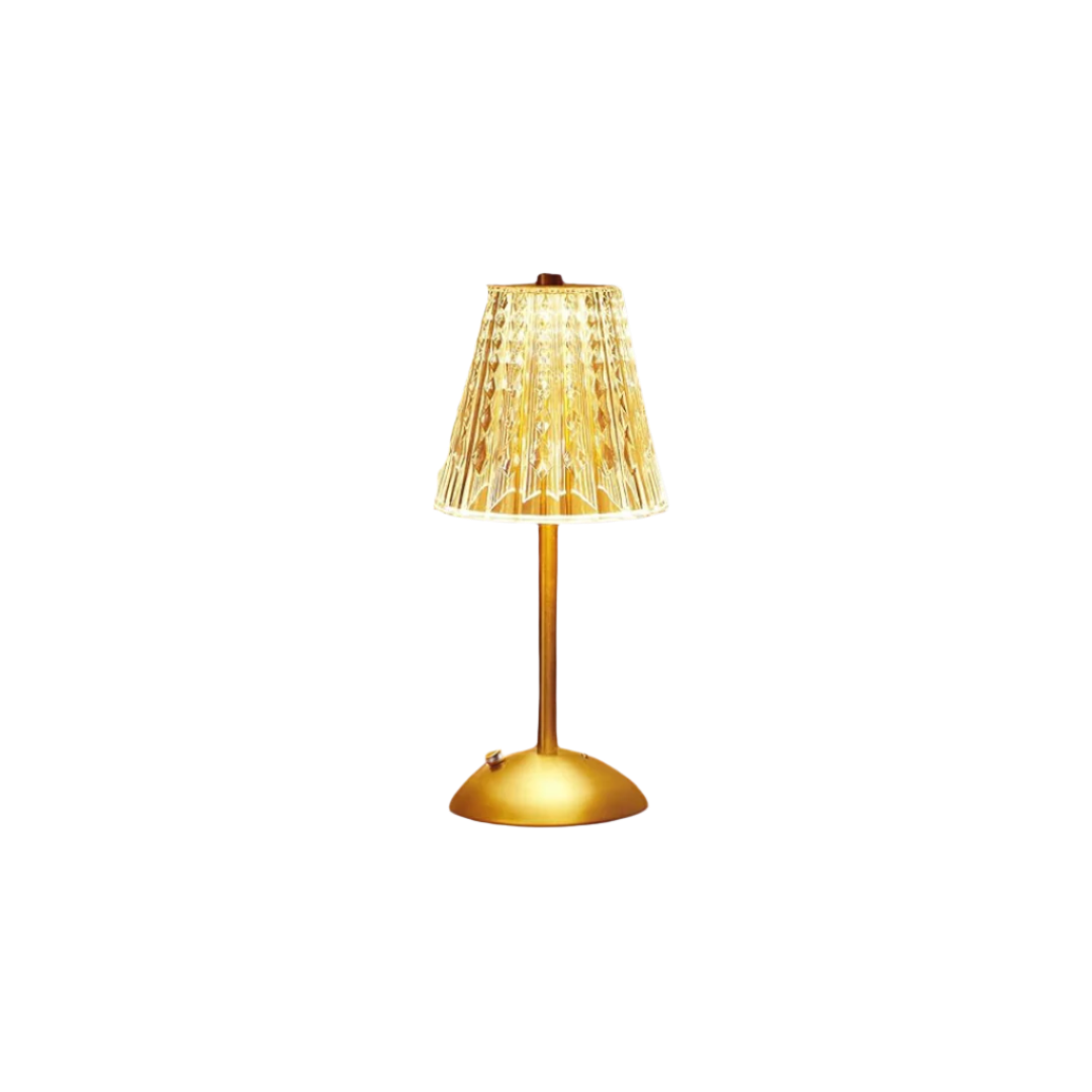 Gold and Crystal LED Table Lamp