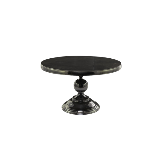 Black Silver Pedestal Coffee Table