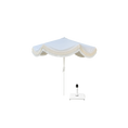 Load image into Gallery viewer, 9’ White Ruffle Umbrella with Base
