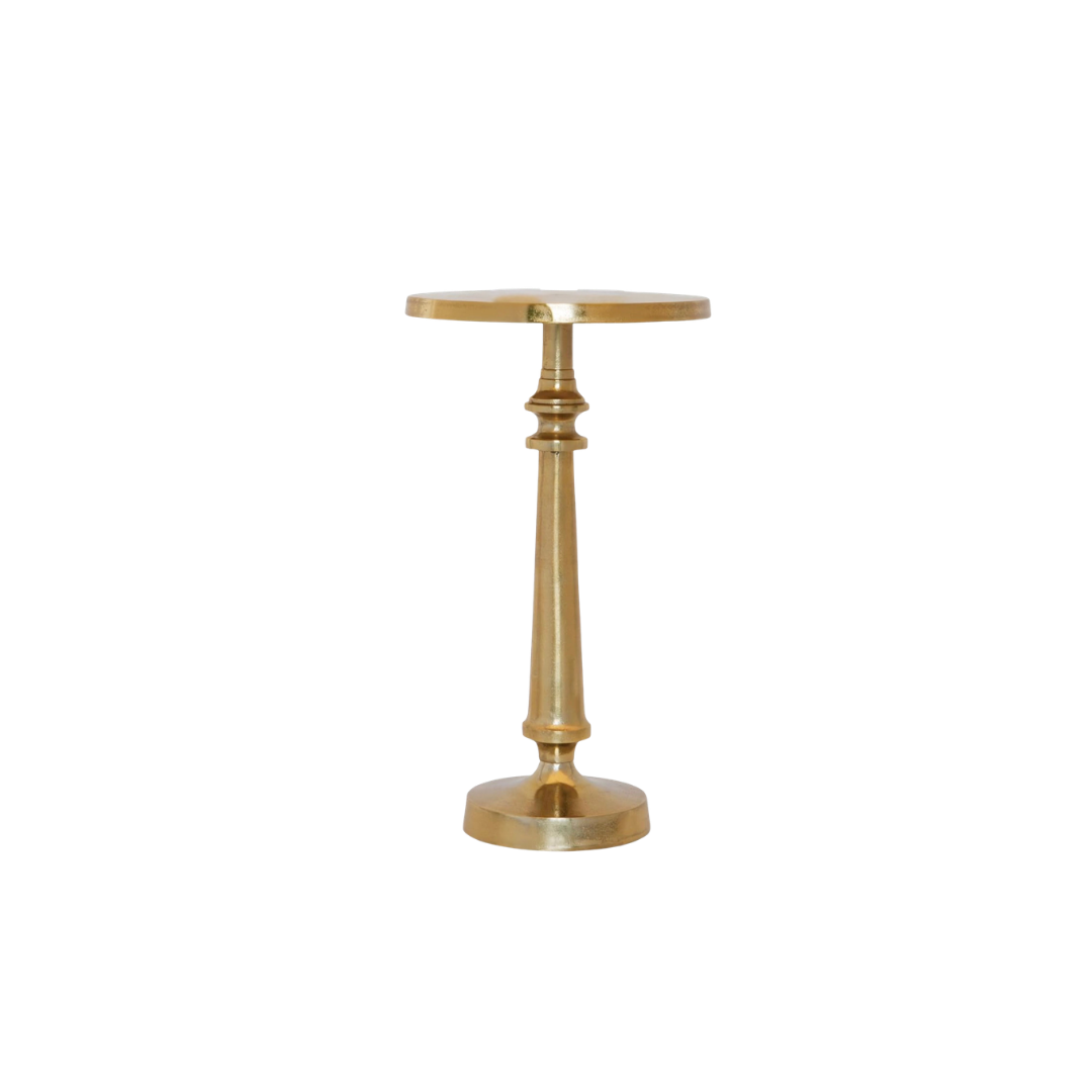 Gold Pedestal Side Table