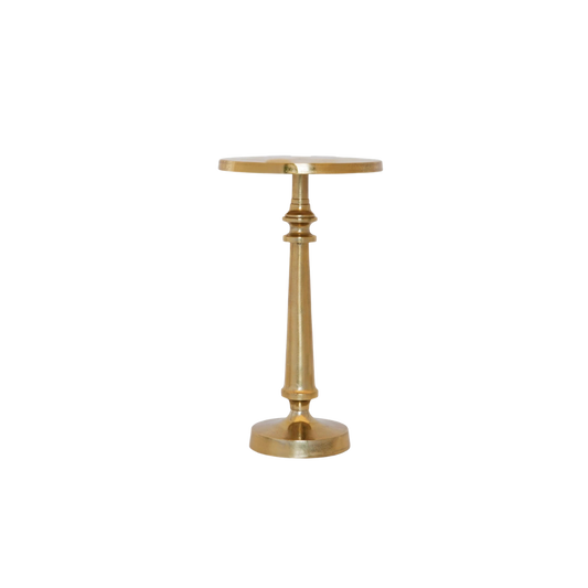 Gold Pedestal Side Table